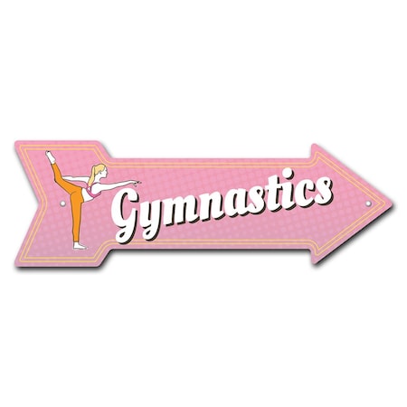 Gymnastics Arrow Sign Funny Home Decor 36in Wide